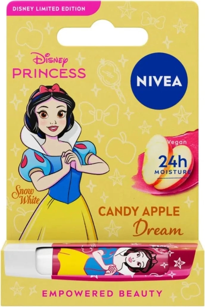 Buzëkuq për femra Nivea Disney Limited Edition Candy Apple Dream, 4.8g