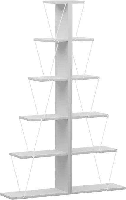 Raft librash mini Tars, ngjyrë e bardhë, 130x22x146cm, set prej 2 copësh