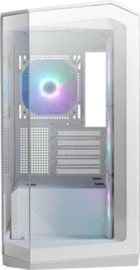 Kasë MSI MAG PANO M100R PZ, Micro Tower, RGB, Tempered Glass, Bardhë