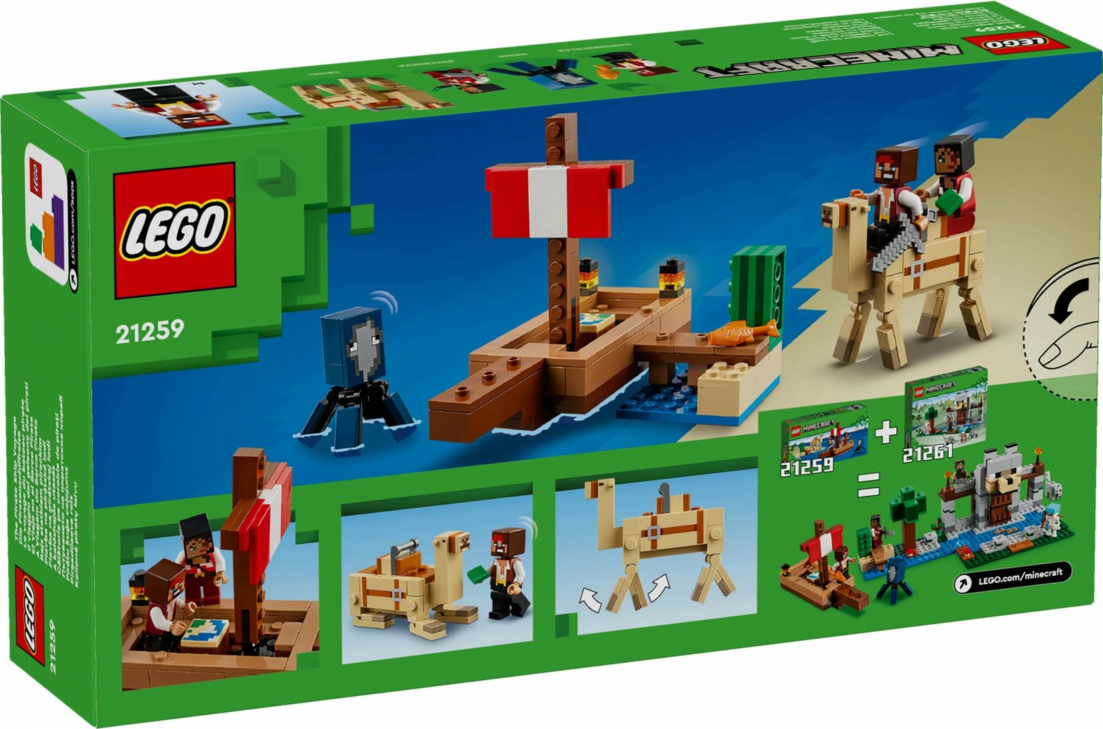 Set LEGO Minecraft 21259 Pirate Ship Voyage