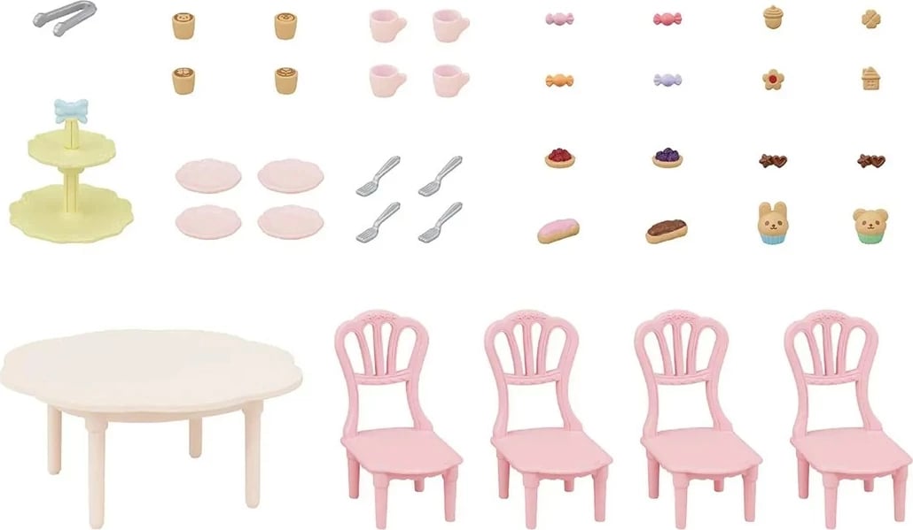 Set lodrash Sylvanian Families Sweets Party, EPOCH, 05742, shumëngjyrësh
