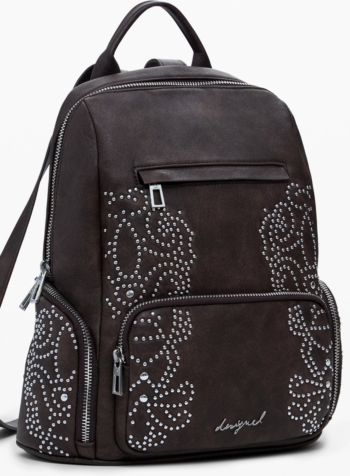 Backpack për femra DESIGUAL Poker Face Chester Mini, kafe