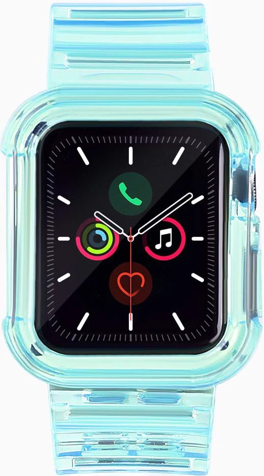 Rrip dhe mbështjellës Hurtel për Apple Watch 4/5/6/SE 44mm, TPU, Blu