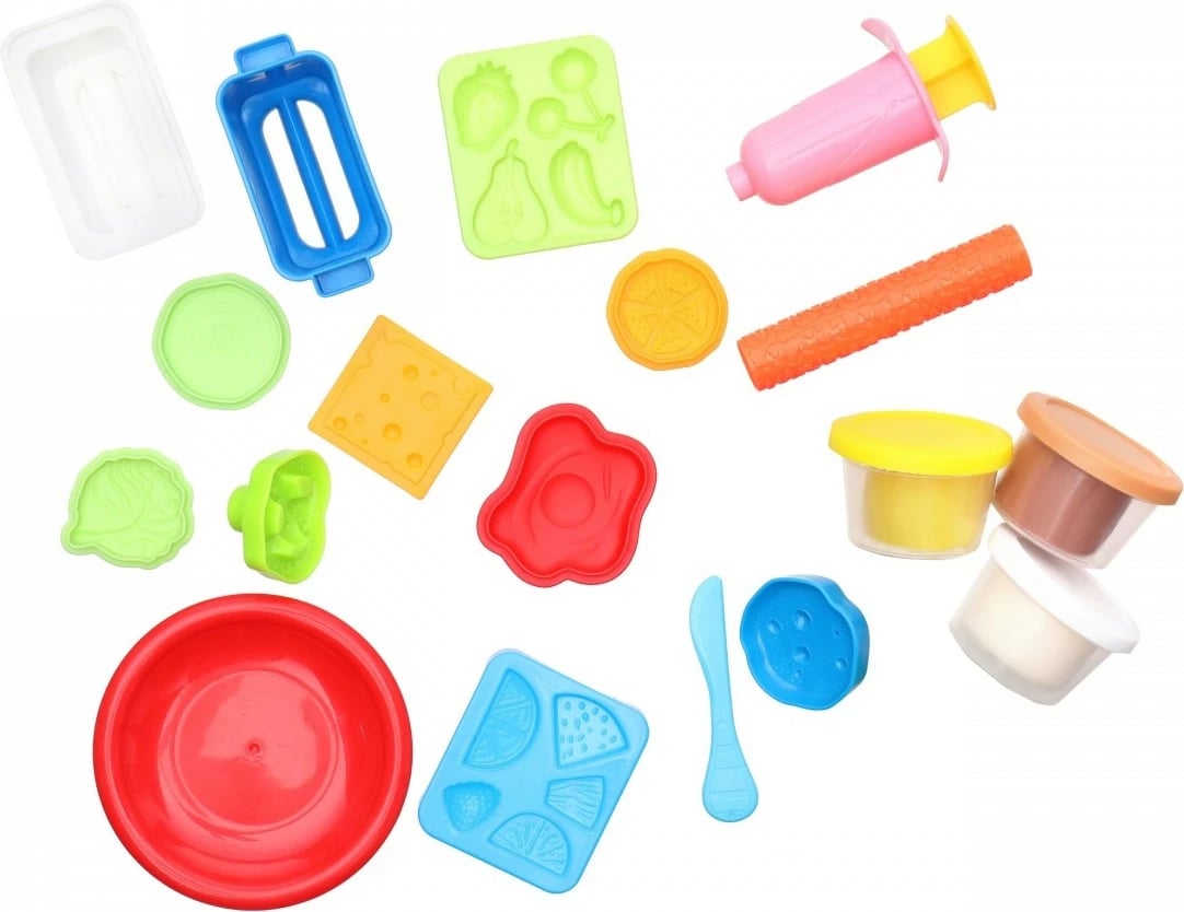 Set plasteline Smily Play SP83962 për modelim toste, 3 ngjyra