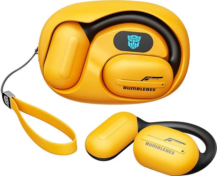 Kufje TWS Transformers TF-T20, open-ear, Bluetooth 5.4, IPX5, e verdhë