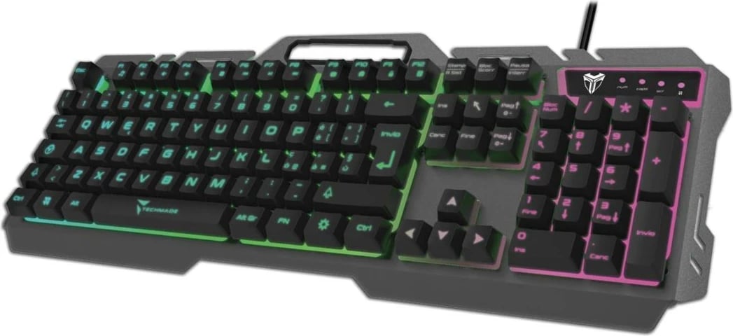 Tastierë gaming Techmade RGB, e zezë