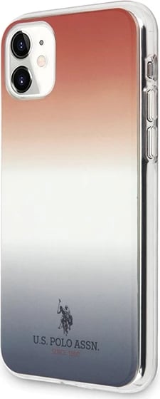 Mbështjellës U.S. Polo Assn. USHCN61TRDGRB për iPhone 11, Pattern Gradient, kuqe/blu