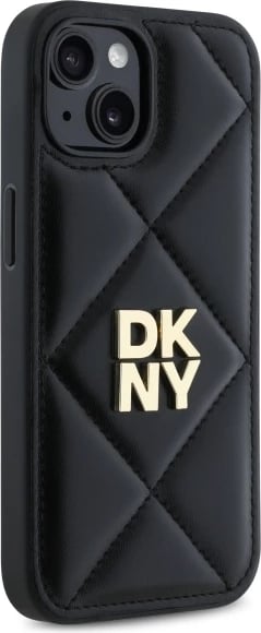 Mbështjellës DKNY Quilted Stack Logo për iPhone 14, i zi