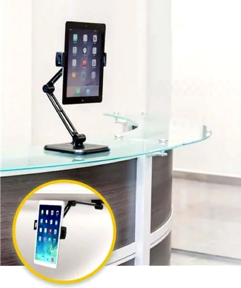 Mbajtës tabletë TECHly ICA-TBL 2801, për tavolinë/mur, i zi