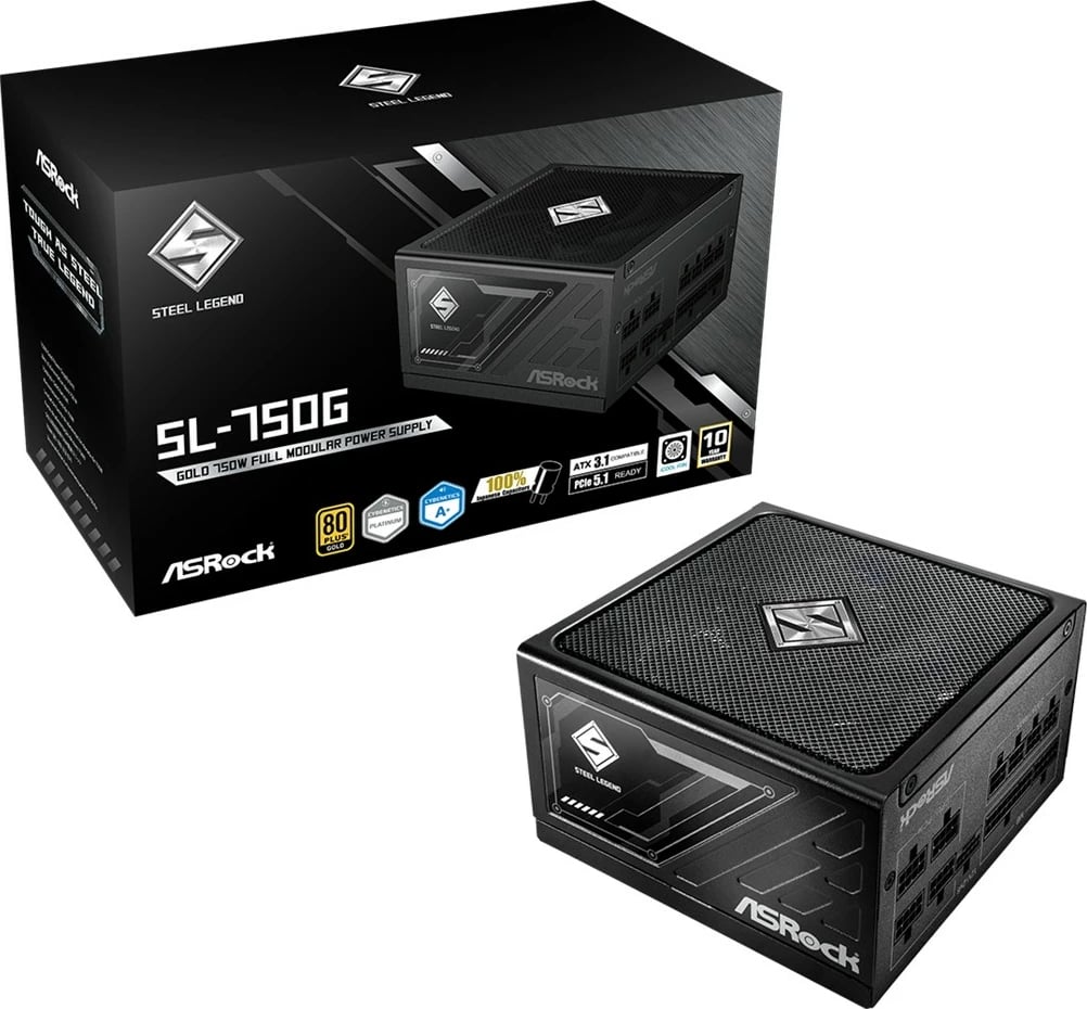 Furnizues energjie ASRock Steel Legend SL-1000G 1000W, ATX, 80+ Gold, i zi