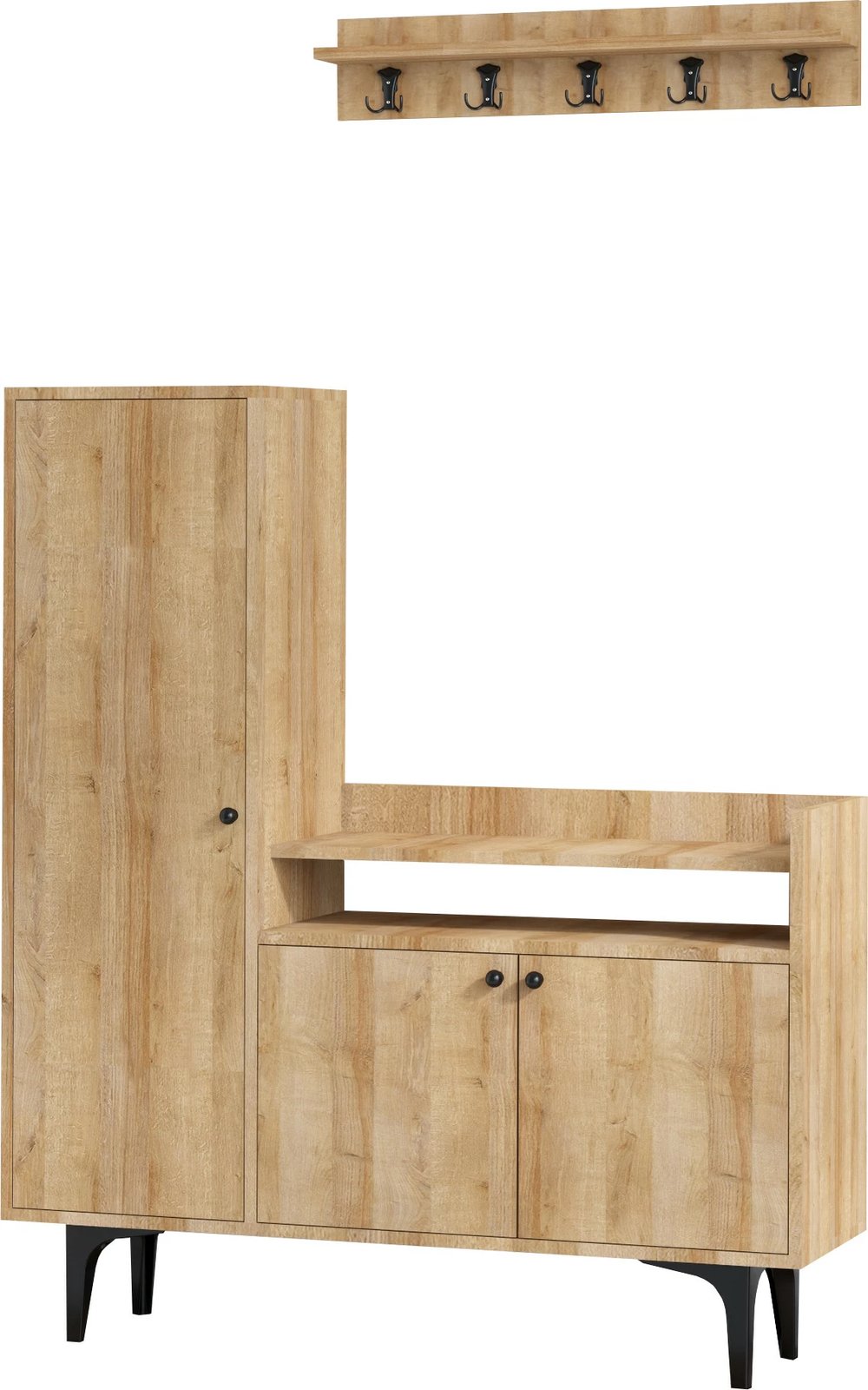 Dollap këpucësh Hanah Home, Barney, ngjyrë lisi