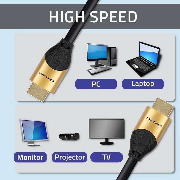Kabllo HDMI Qoltec 50356, Ultra high speed 8K, 3m, Ari