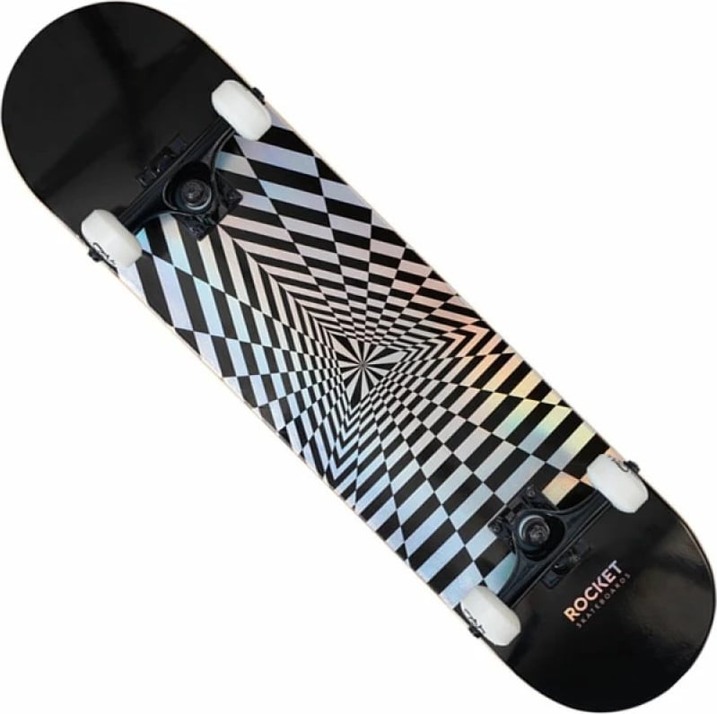 Skateboard Rocket, bardhë e zi