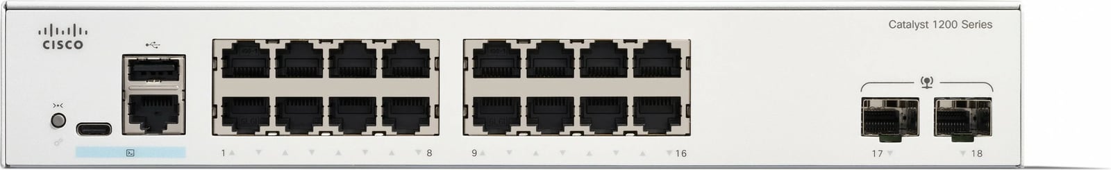 Switch Cisco Catalyst C1200-16T-2G, 16 porta GE, 2x1GE SFP, i bardhë