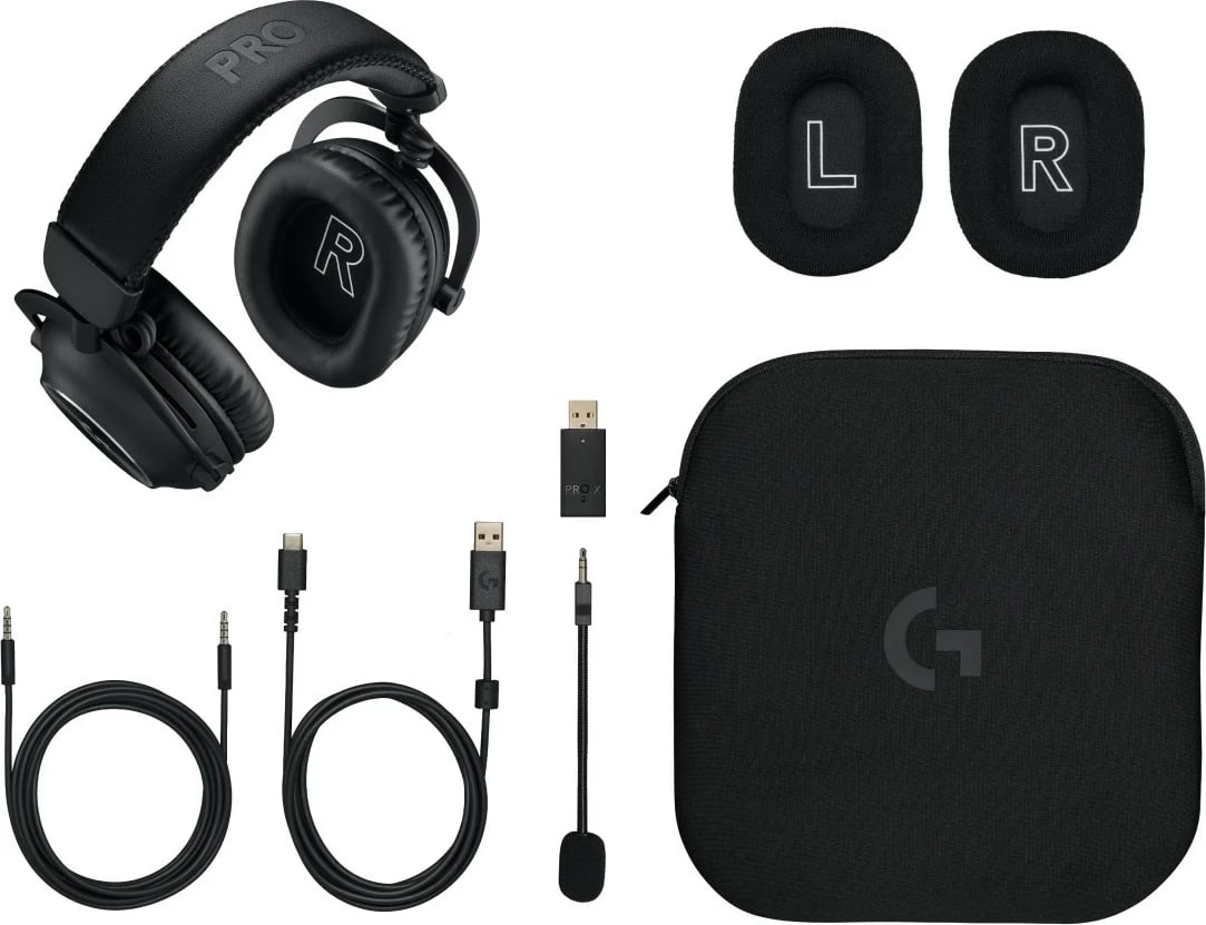 Kufje gaming Logitech G 981-001263, me kabllo & pa kabllo, 20 - 20000 Hz, e zezë