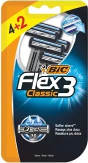 Rroje për meshkuj BIC Flex 3, 6 copë