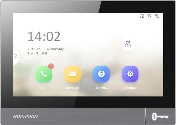 Sistem video-interfoni Hikvision DS-KH8381-WTE1, 7", i zi
