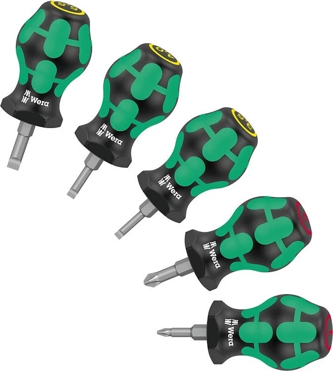 Set kaçavidash Wera Stubby Set 1, 5 copë, çelik