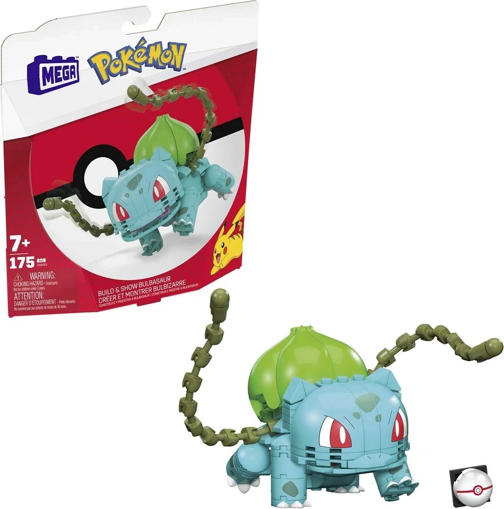 Set ndërtimi MATTEL MEGA Pokémon Bulbasaur, Gjelbër