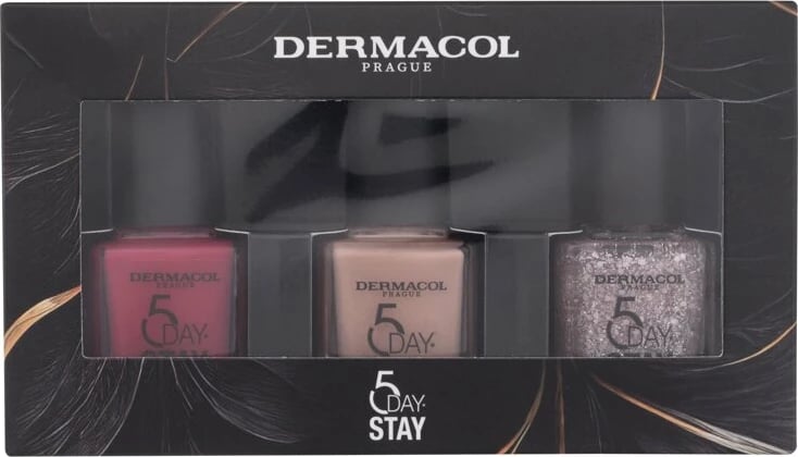 Llak për thonj Dermacol 5 Day Stay set për femra 3x11ml