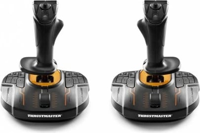 Joystick Thrustmaster T.16000M FCS Space Sim Duo Stick, 16 butona, USB, PC, zi/portokalli