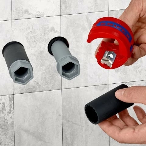 Prerës kabllosh Knipex BiX, plastikë/çelik inox, 5 cm, kuq