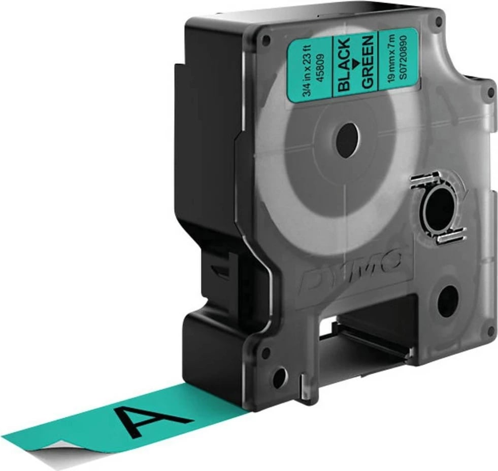 Etiketë DYMO D1 Standard, 19mm, E zezë në jeshile