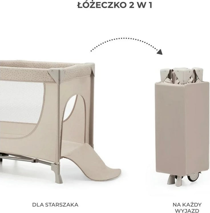 Krevat udhëtimi Kinderkraft Joy 2, bezhë