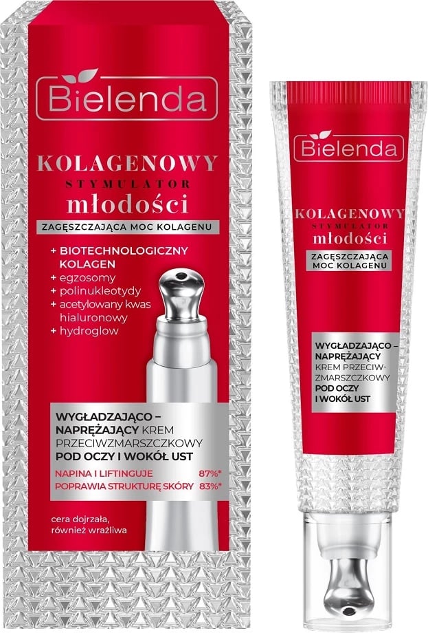 Krem për sy dhe buzë kundër rrudhave Bielenda Collagen Youth Stimulator për femra 15ml