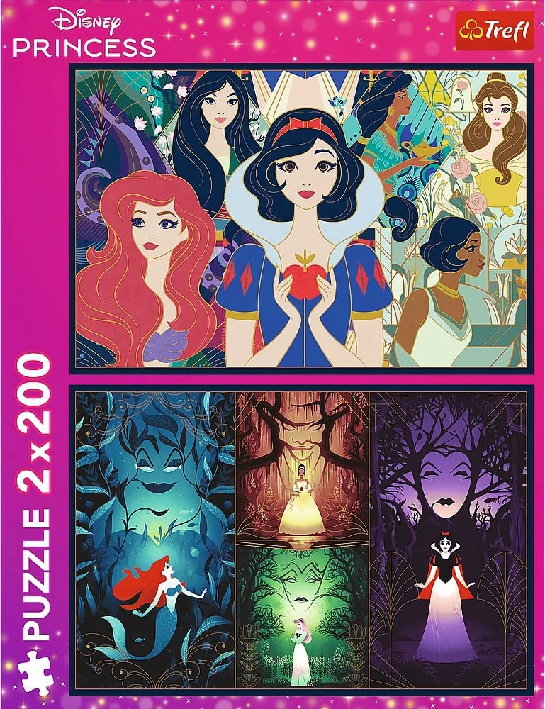 Puzzle Trefl Disney Princess 2x200 pjesë, për fëmijë, Karton