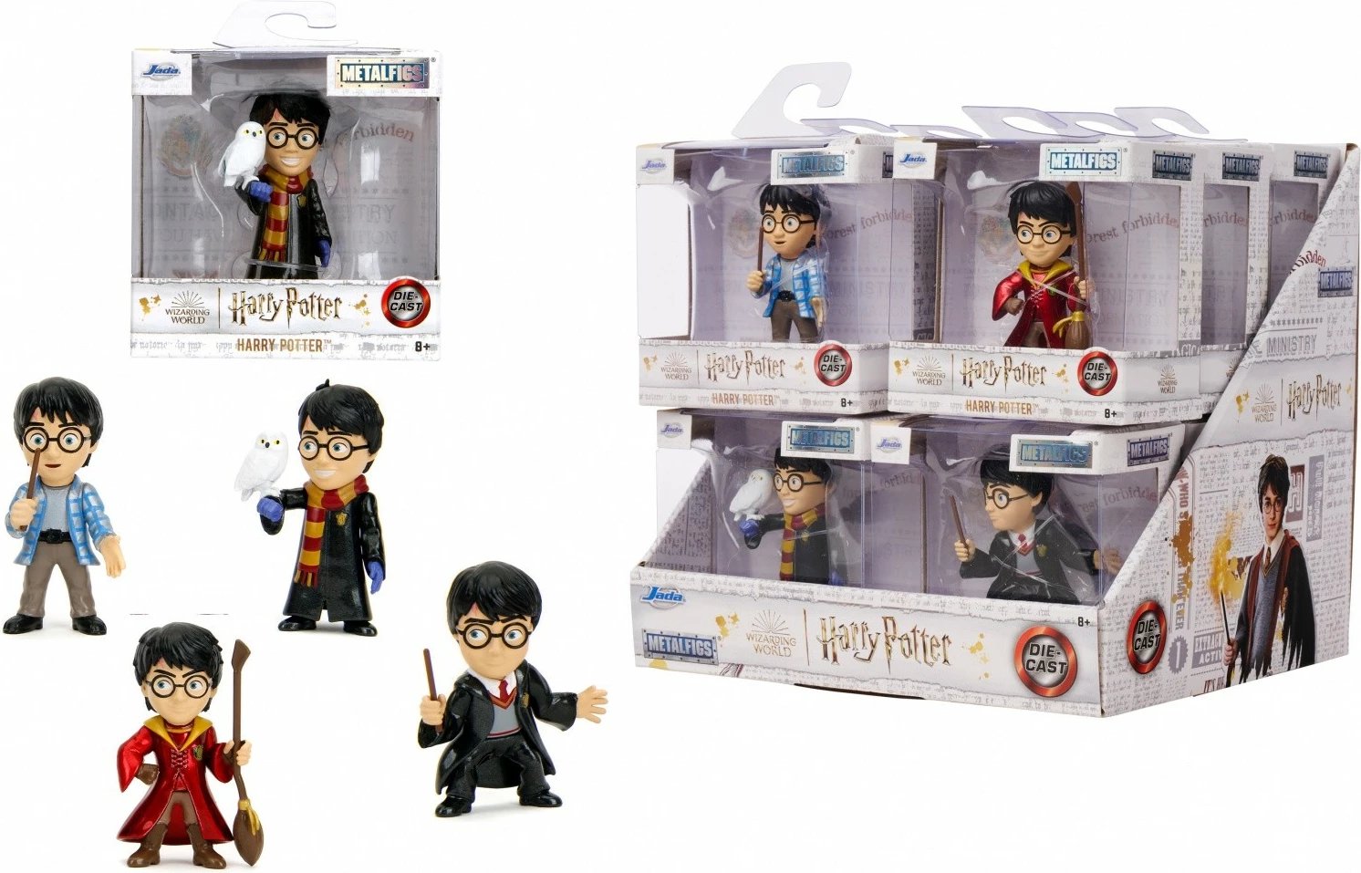 Figurë metalike Harry Potter JADA TOYS 253180008, 6.5 cm, 4 lloje