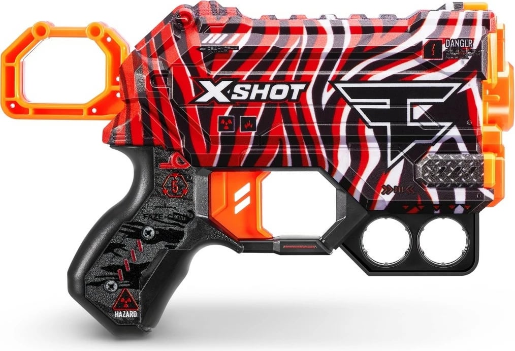 Lodër blaster ZURU X-Shot Skins Menace Faze Launcher, 4 shigjeta, Mix