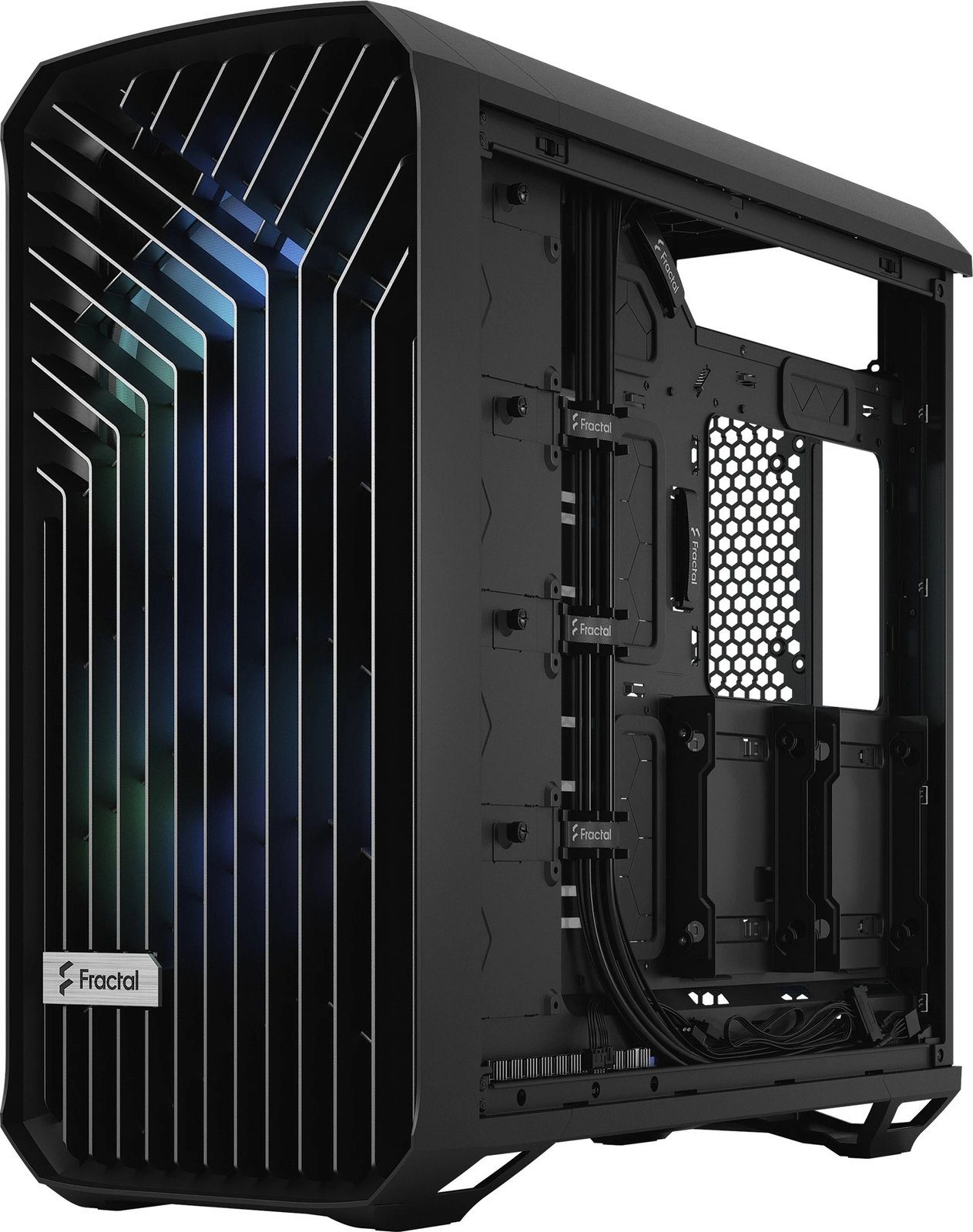 Kasë Fractal Design Torrent, Tower, PC, ATX, EATX, ITX, micro ATX, SSI CEB, Tempered glass, Gaming, e zezë Kasë Fractal Design Torrent, Tower, PC, ATX, EATX, ITX, micro ATX, SSI CEB, Tempered glass, Gaming, e zezë