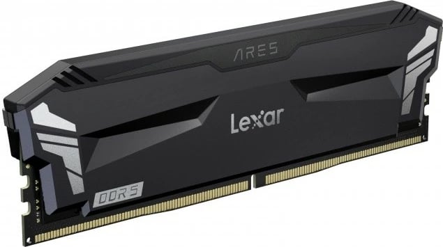 RAM Memorje desktop, Lexar ARES LD5U16G60C300A-RGD, DDR5 32GB (2x16GB) 6000MHz CL30, me radiator, e zezë