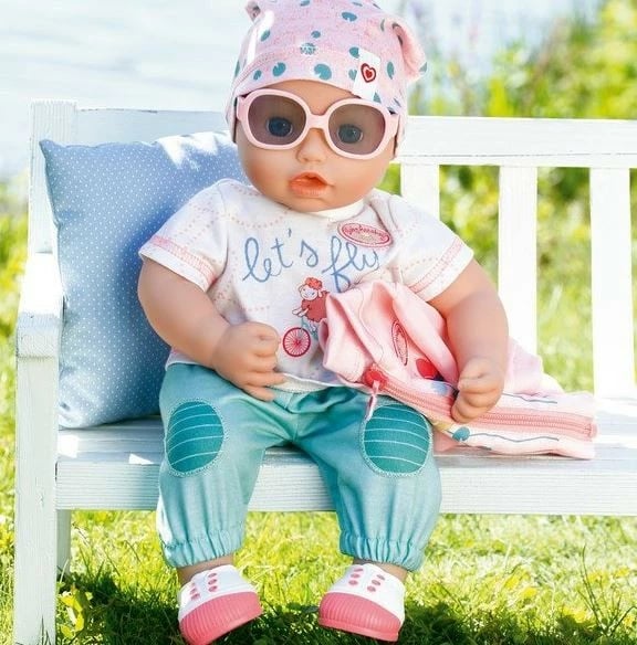 Set rrobash për kukull Baby Annabell, Zapf, 703342-116720, blu, rozë, e bardhë, 6 pjesë