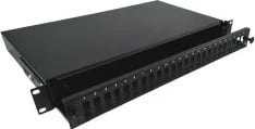 Panel patch A-LAN FOP-1U-24SCD-C, 1U, 24 porta, metal, zi