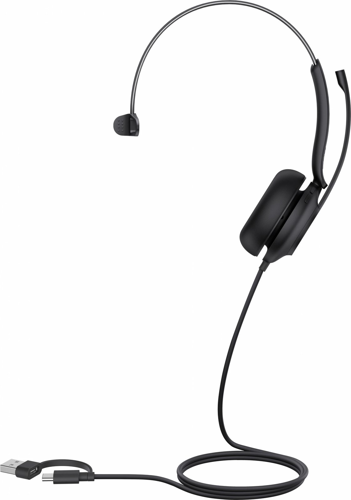 Kufje Yealink UH35 Mono Teams USB-C/A, e zezë
