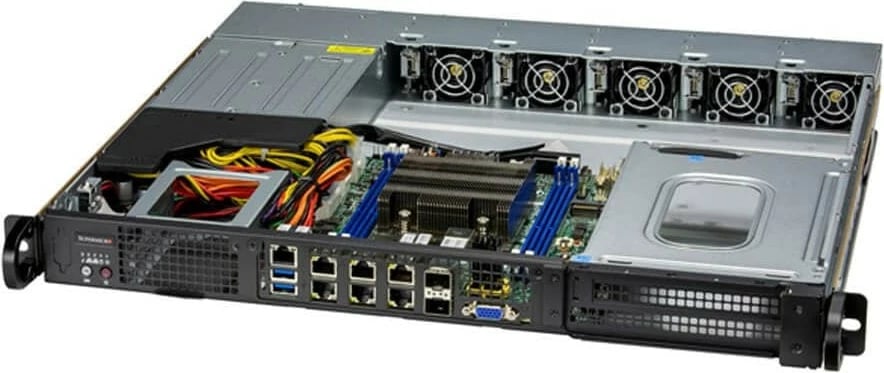 Barebone server Super Micro 1U, Intel Xeon, 2x800W, 2x2.5" SATA, argjend
