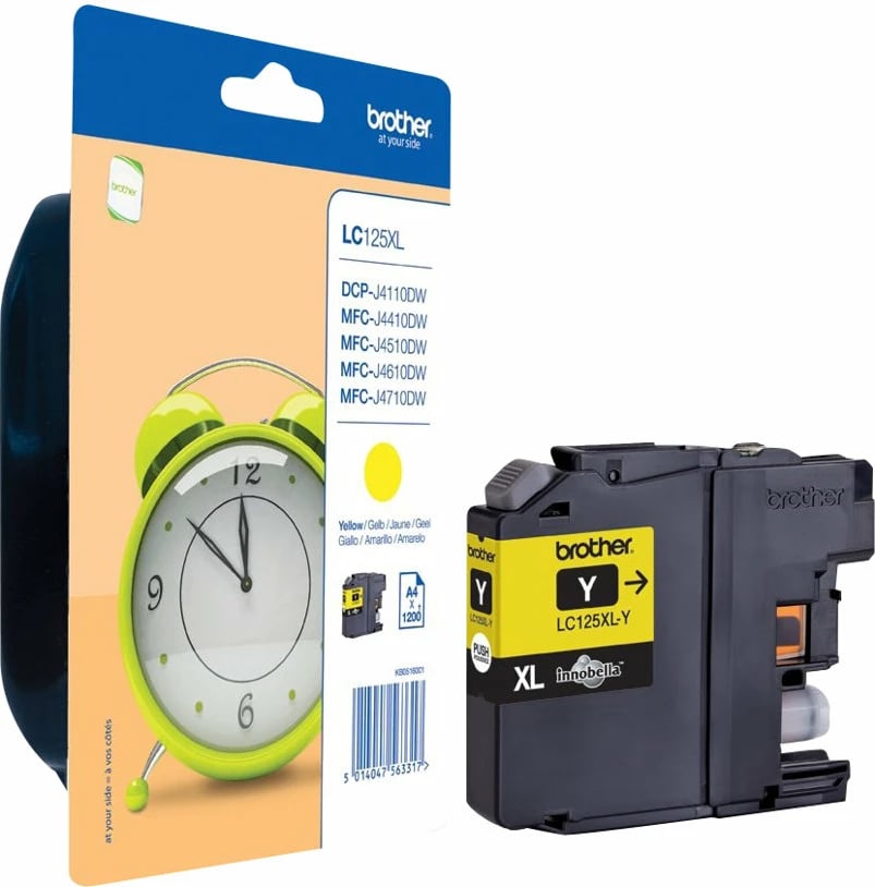 Toner Brother LC125XLY, e verdhë, super high yield, 1 copë