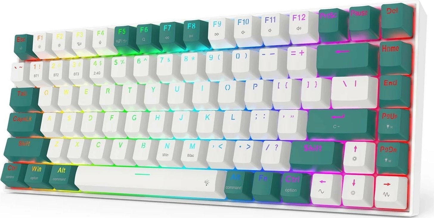 Tastierë Redragon K678WG-RGB-PRO Singed, RGB, mekanike, wireless, e bardhë-gjelbër