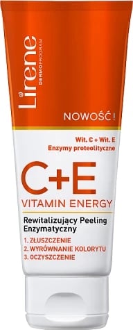 Peeling enzimatik për fytyrë Lirene C+E Vitamin Energy për femra, 75ml