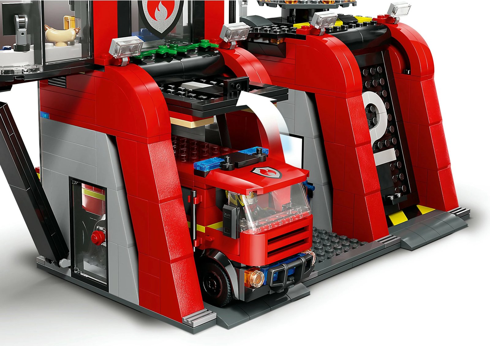 Set ndërtimi LEGO City 60414, stacion zjarri me kamion, 843 pjesë, shumëngjyrësh Set ndërtimi LEGO City 60414, stacion zjarri me kamion, 843 pjesë, shumëngjyrësh