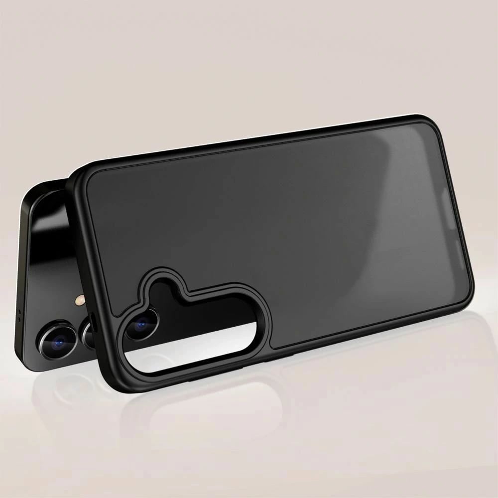 Mbështjellës Tech-Protect MagMat për Samsung Galaxy S25 Edge, i zi, gjysmë-transparent