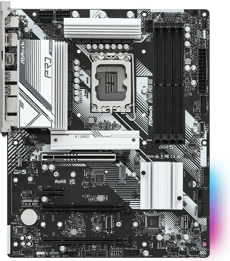 Pllakë amë ASRock B760 PRO RS, Intel, LGA 1700, DDR5-SDRAM, 128 GB