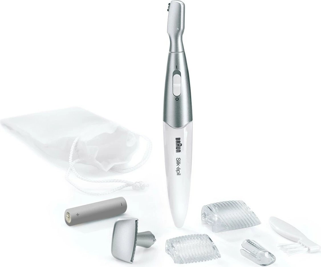 Trimmer preciz Braun Silk-pil 3w1 FG 1100, argjendtë/bardhë