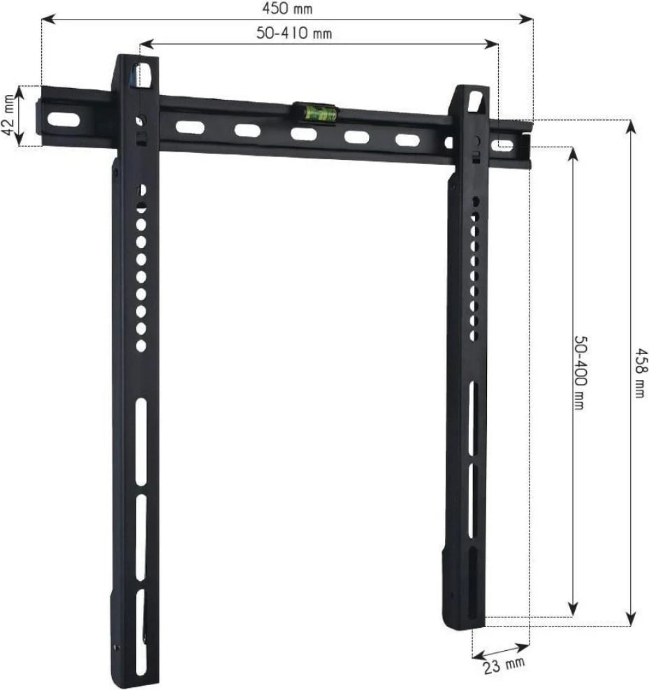 Mbajtës muri TECHly për TV LED/LCD, 23-55", i zi