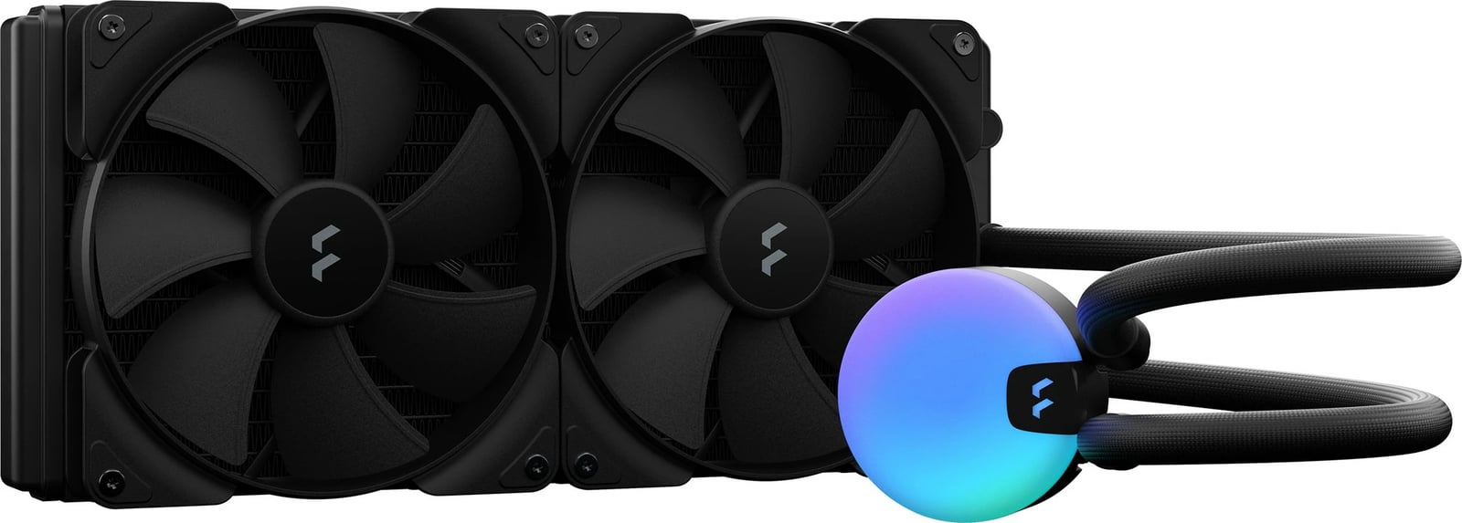 Ftohës uji Fractal Design Lumen S28 v2, 2x14cm, ARGB, i zi
