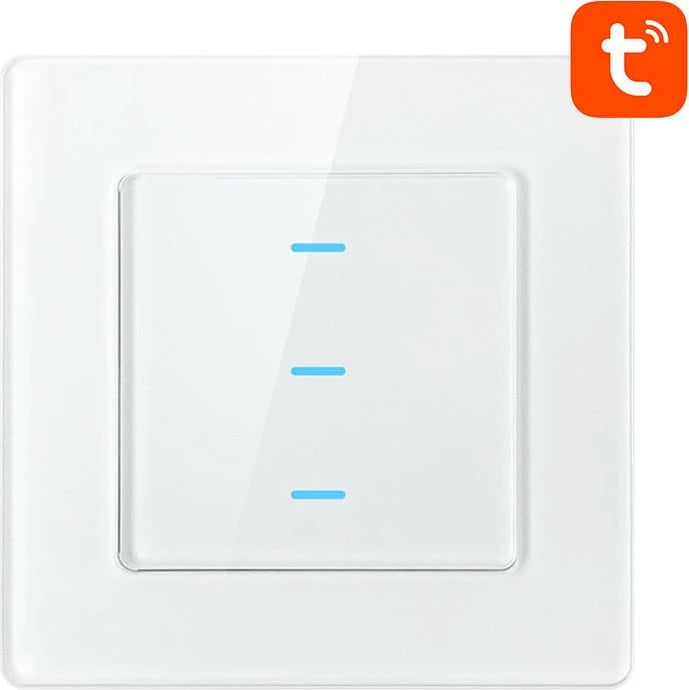 Switch i mençur Avatto N-TS10-W3, 3 butona, WiFi, i bardhë