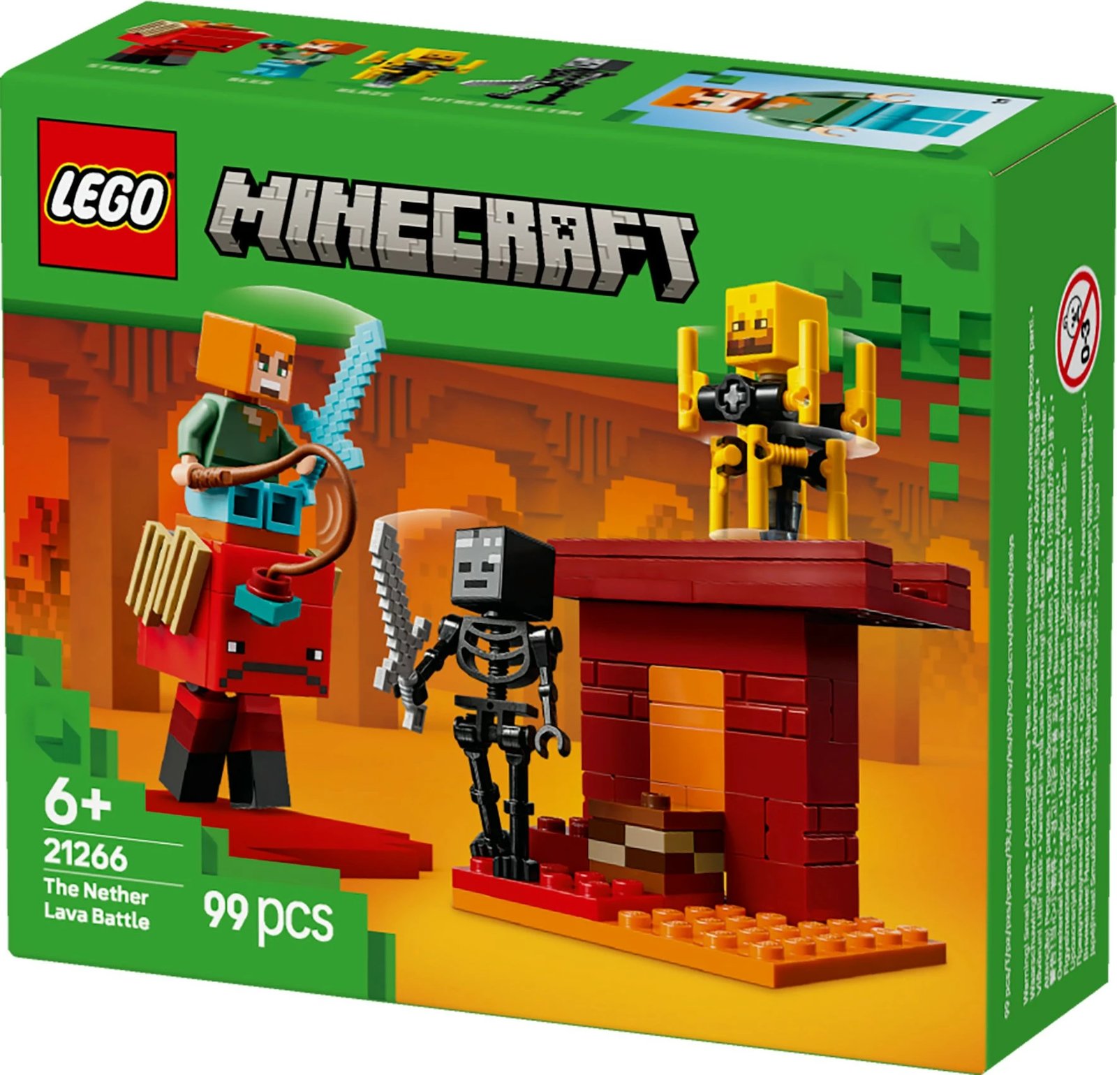 Set ndërtimi LEGO Minecraft 21266, 99 pjesë, shumëngjyrësh