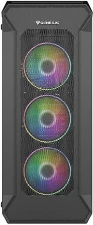 Kasë Genesis Irid 505 V2 ARGB, Midi Tower, 4x ARGB fan, ATX/Micro ATX/Mini ITX, e zezë